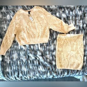 Express sweater skirt set NWT